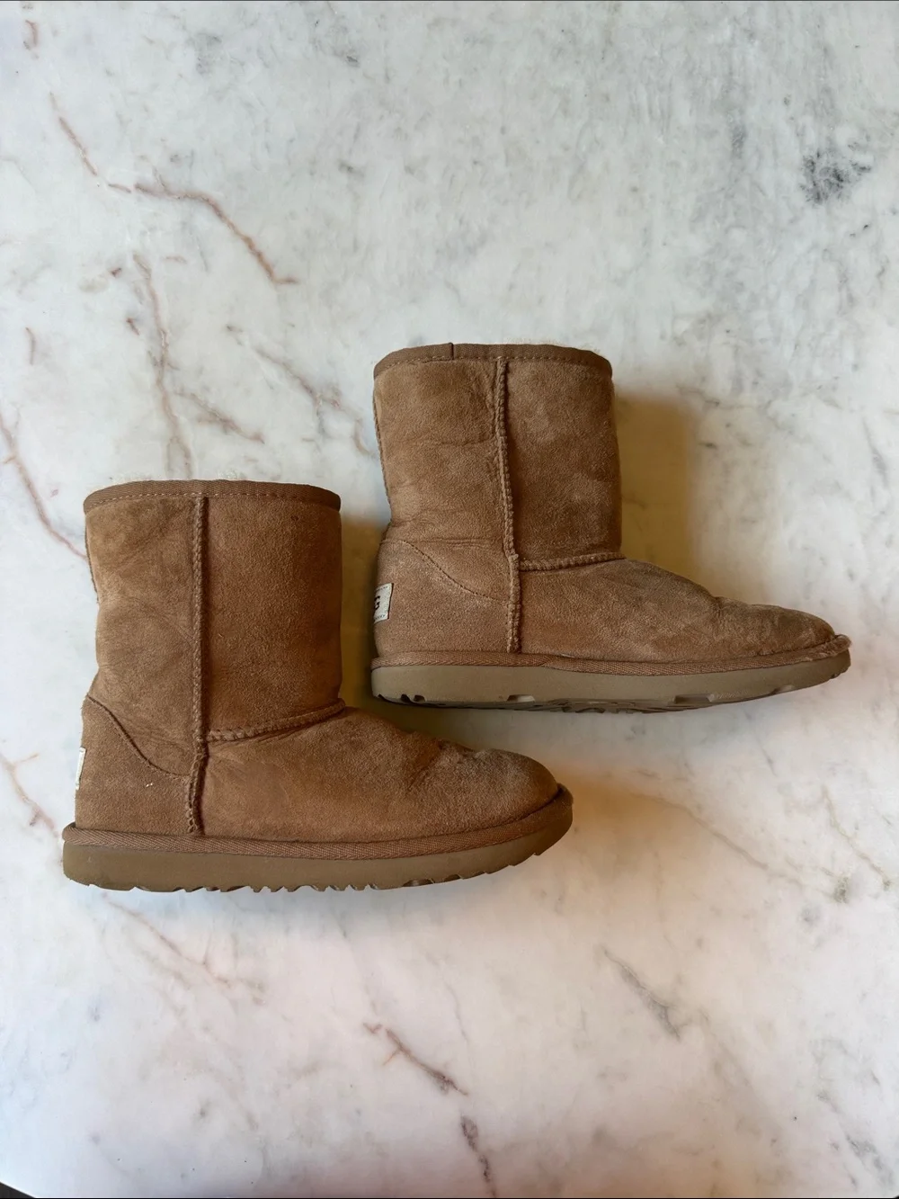 Kids Ugg Chestnut Suede Shearling Boots